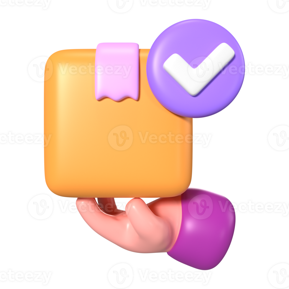 Package Received 3D Illustration Icon png