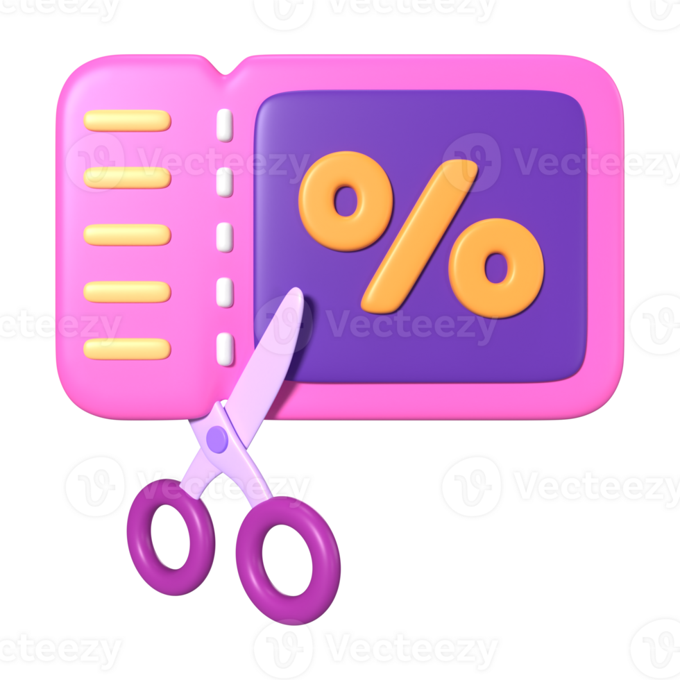 Coupon 3D Illustration Icon png