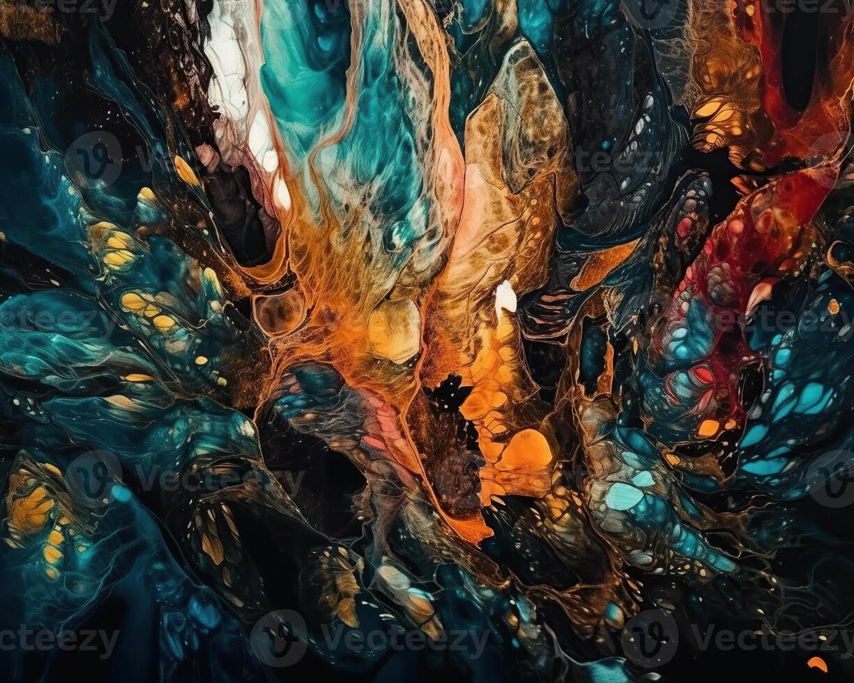 Natural luxury abstract fluid art painting in alcohol ink technique. Abstract background. photo