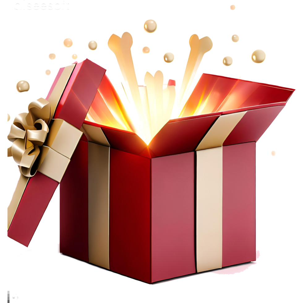 Open The Gift Box PNG Picture, Christmas Open Gift Box, Christmas