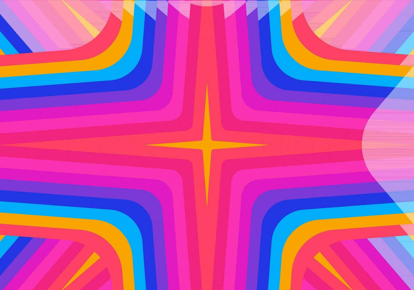 star groovy psychedelic background. Vector abstract