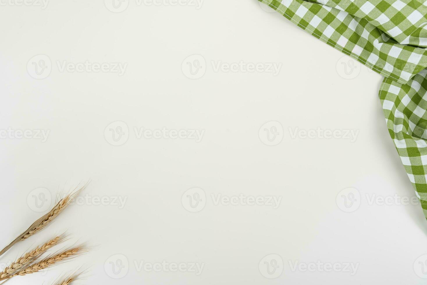 wheat on white table background top view photo