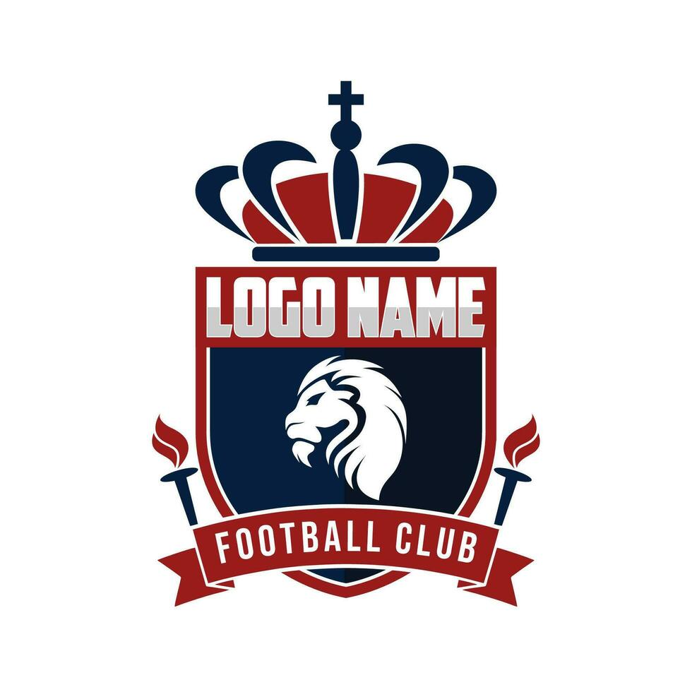 fútbol logo o fútbol americano club firmar Insignia en blanco antecedentes vector