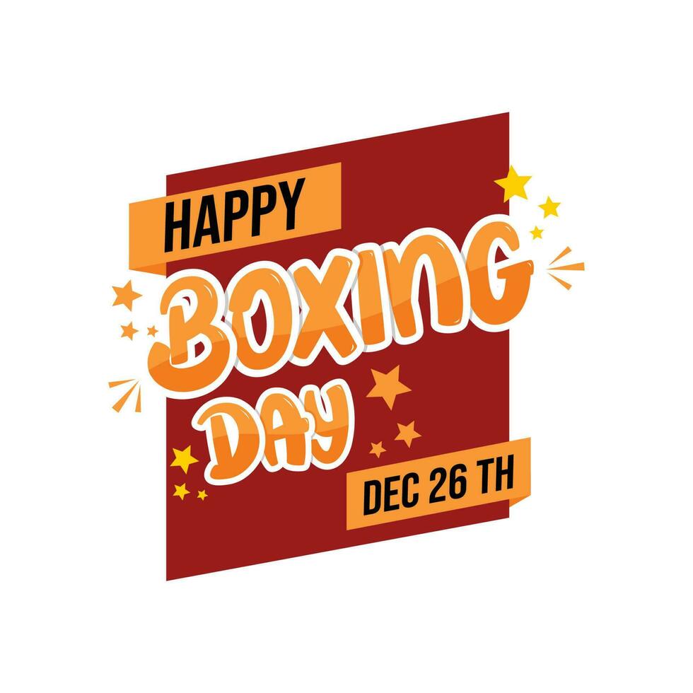 Boxing Day. Holiday concept. Template for background, banner, card, poster with text inscription. Vector EPS10 illustration