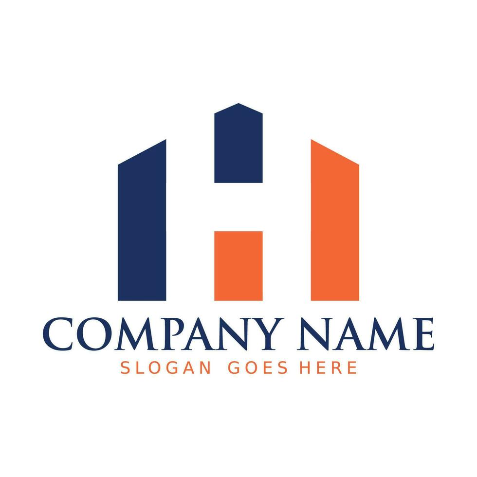Initial Letter H Home Logo. Usable for Real Estate, Business and Branding Logos. Flat Vector Design Template Element