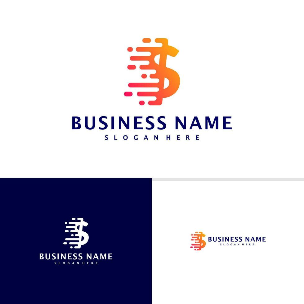 Fast money logo Design Concept Vector. Fast Coin logo Template vector