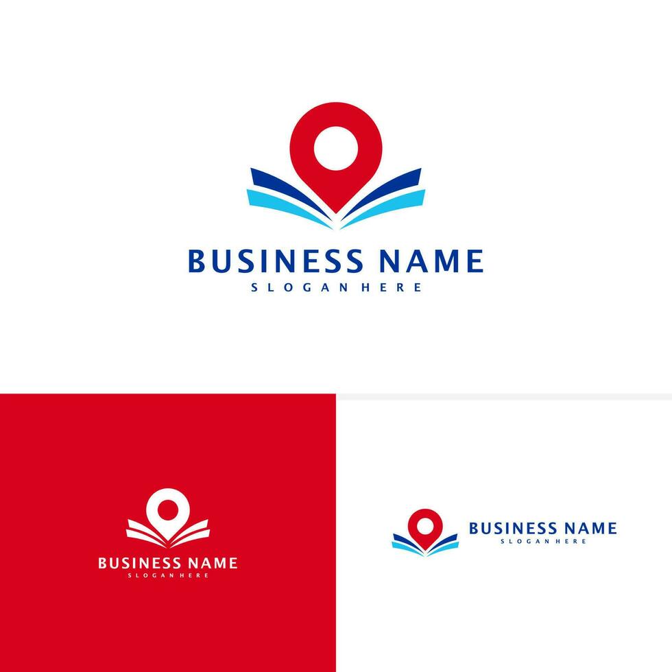 Book Point logo template, Creative Point logo design vector, Book logo concept vector