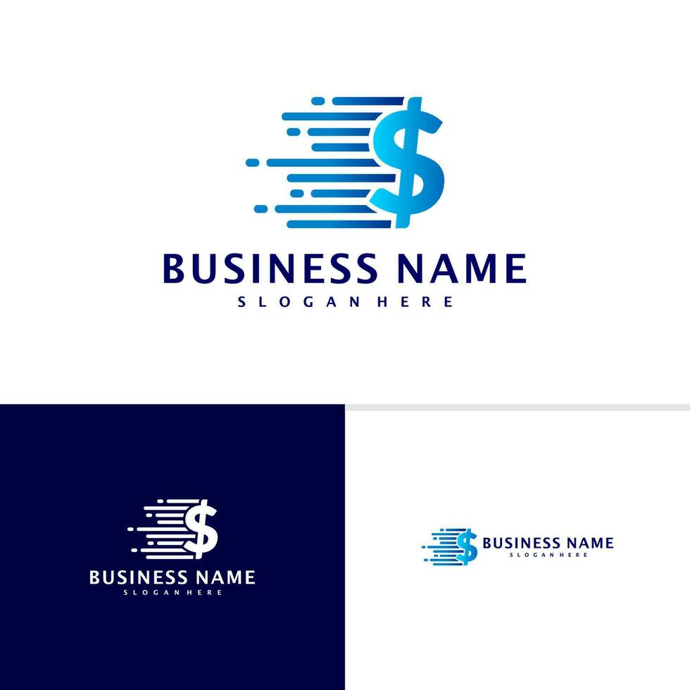 Fast money logo Design Concept Vector. Fast Coin logo Template vector
