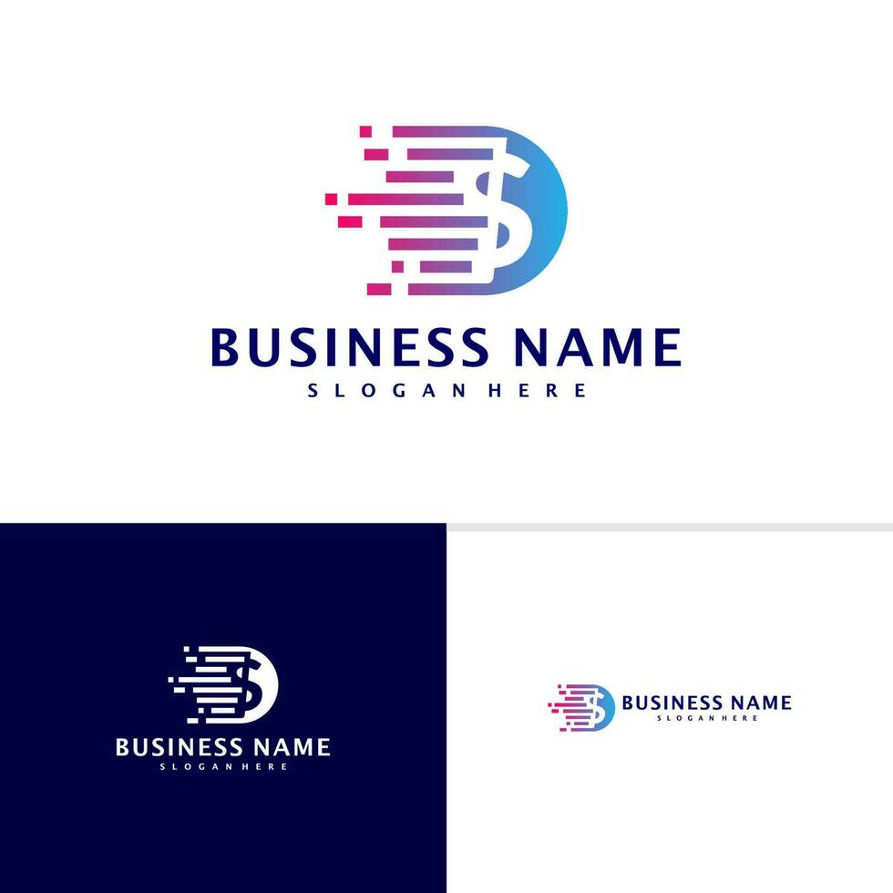 Fast money logo Design Concept Vector. Fast Coin logo Template vector