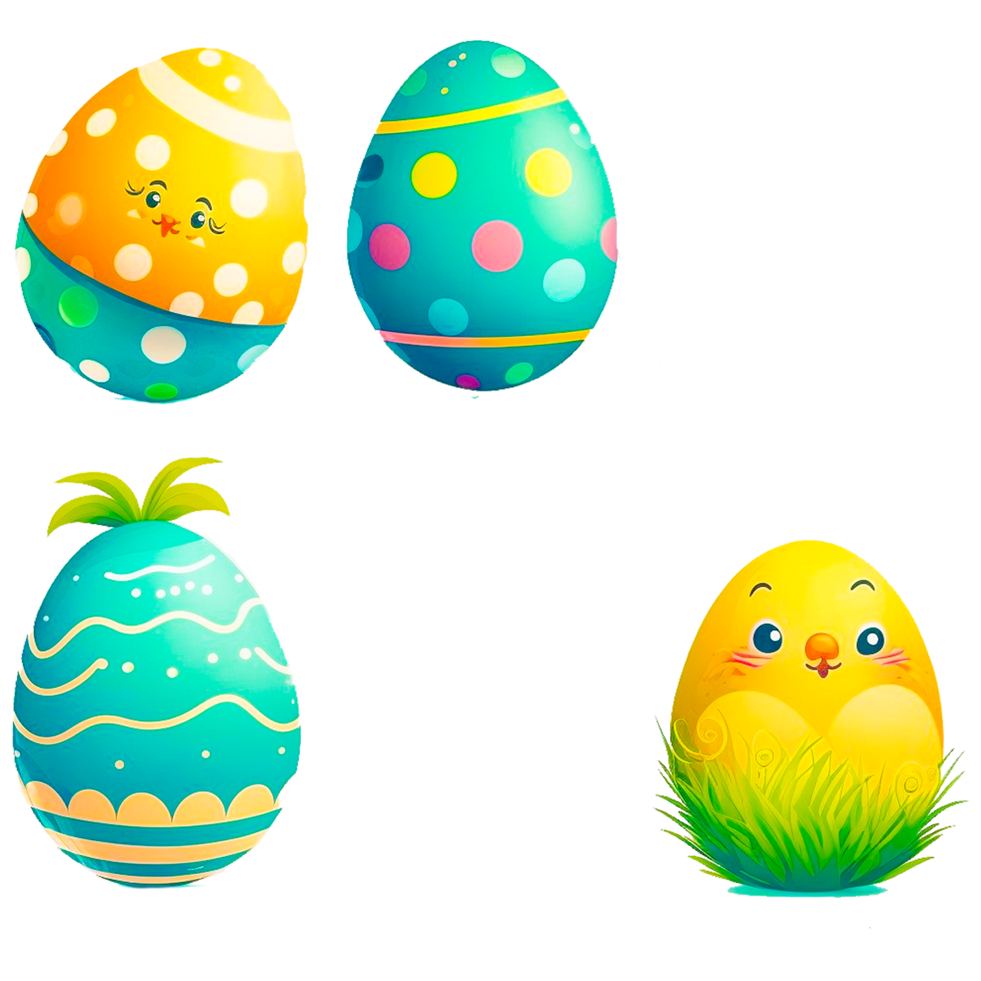 Free: Easter eggs and happy, PNG picture 