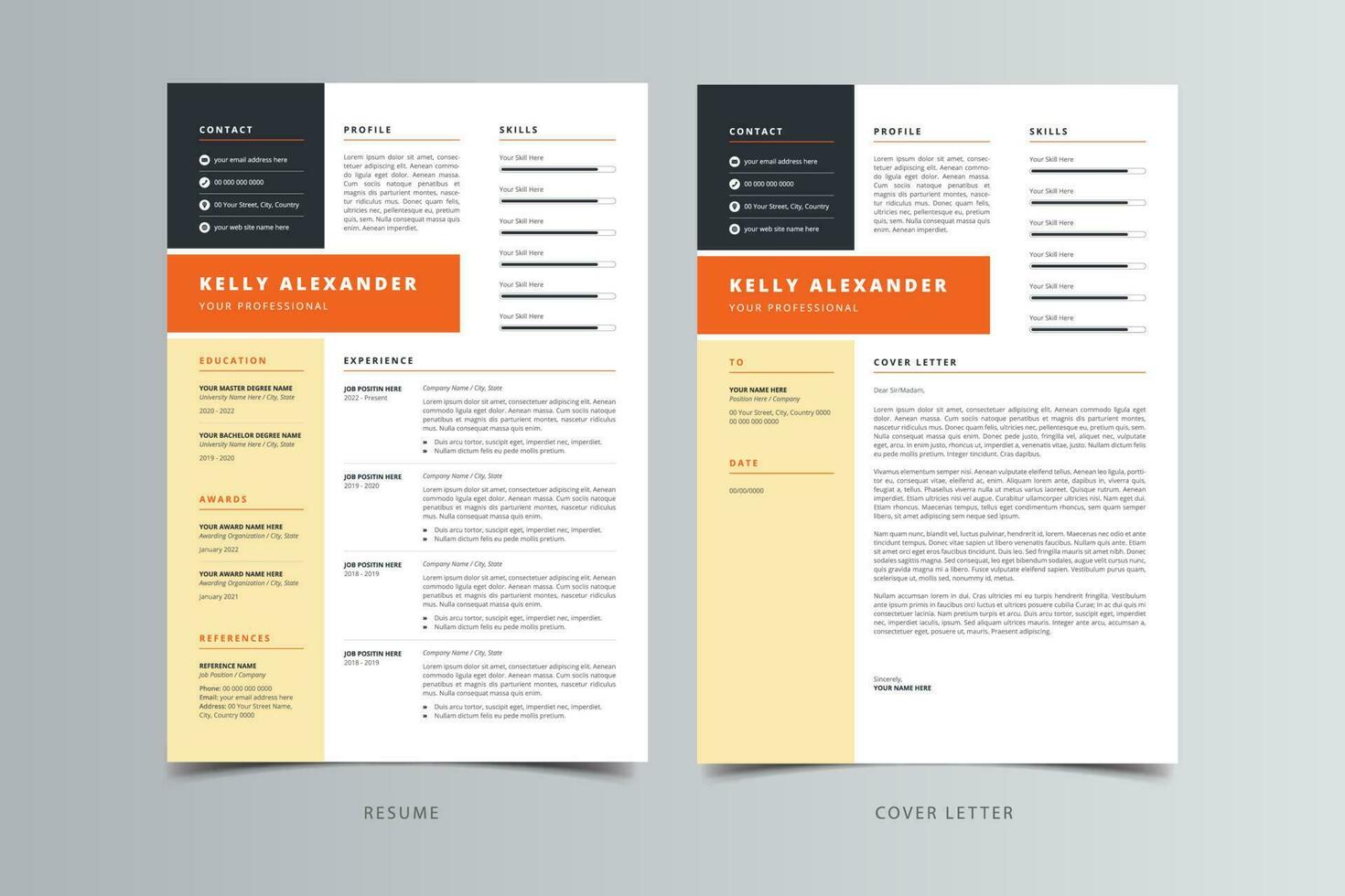 Resume Template, Professional Modern Resume Template, CV Template vector