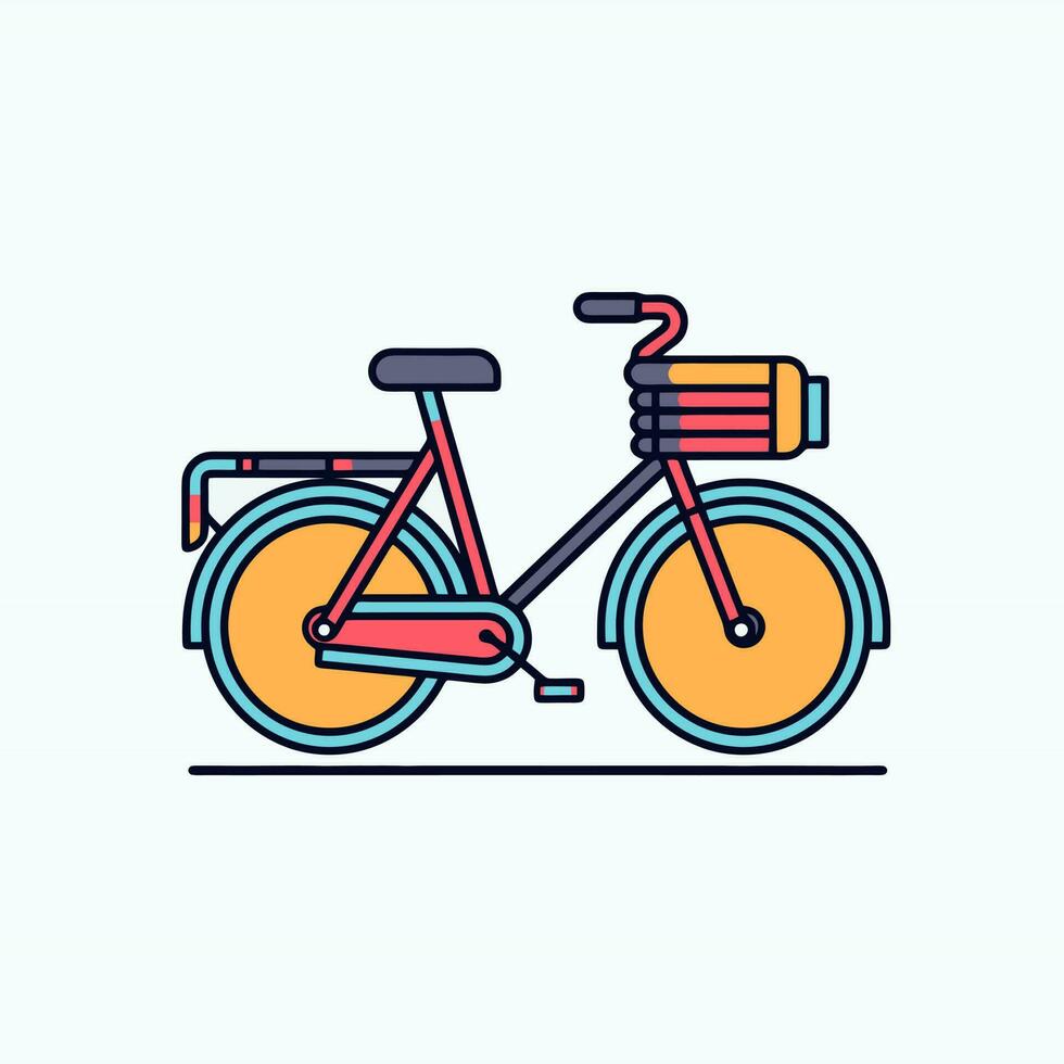 bicicleta icono diseño bicicleta ilustración vehículo dibujos animados vector gráfico