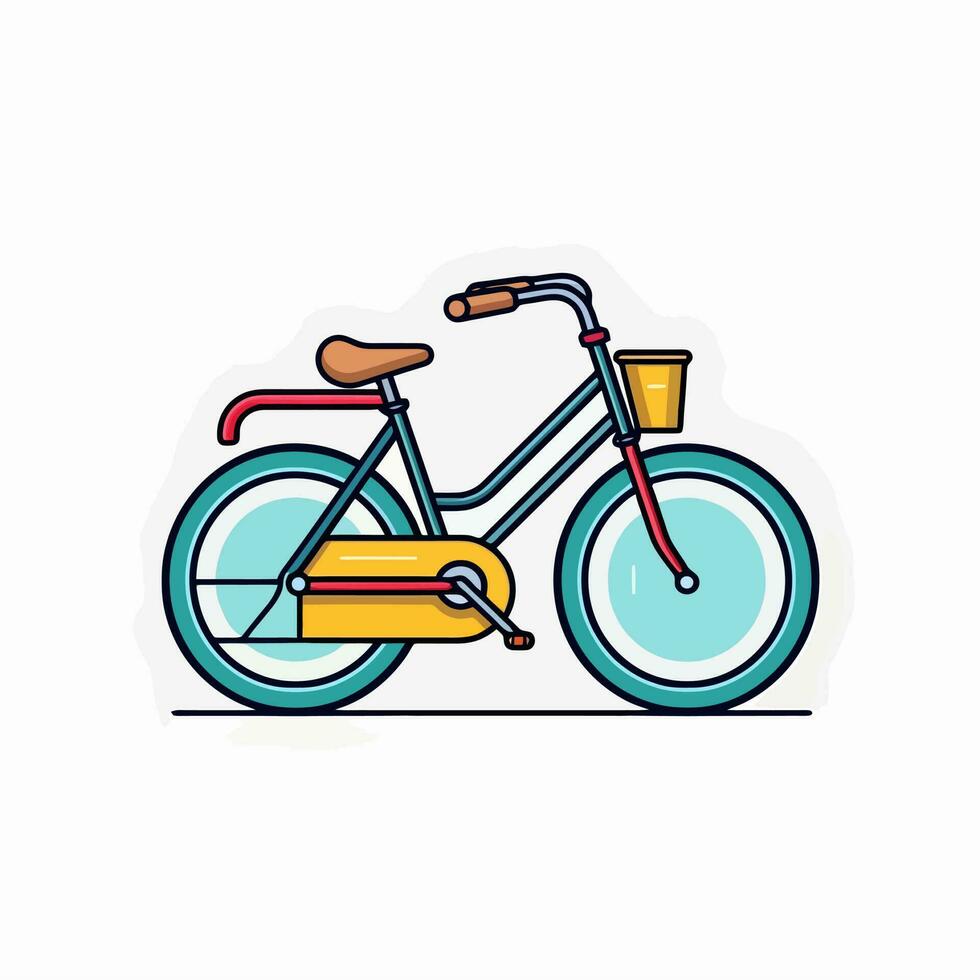 bicicleta icono diseño bicicleta ilustración vehículo dibujos animados vector gráfico