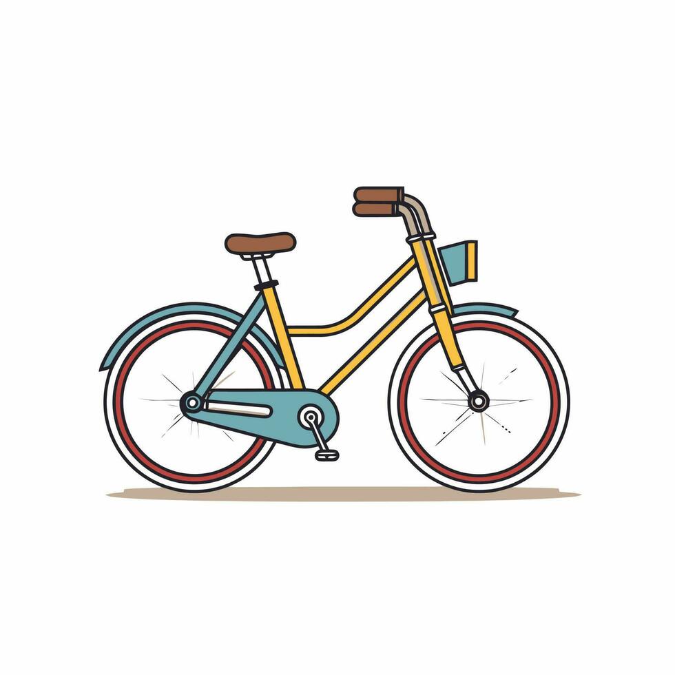 bicicleta icono diseño bicicleta ilustración vehículo dibujos animados vector gráfico