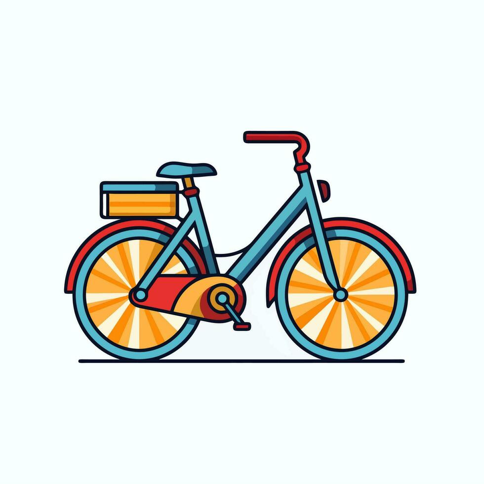 bicicleta icono diseño bicicleta ilustración vehículo dibujos animados vector gráfico