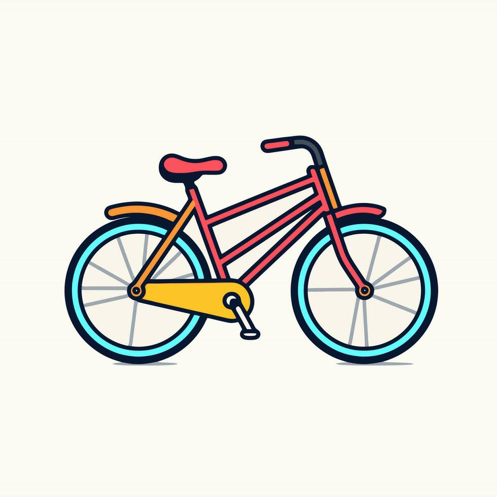 bicicleta icono diseño bicicleta ilustración vehículo dibujos animados vector gráfico