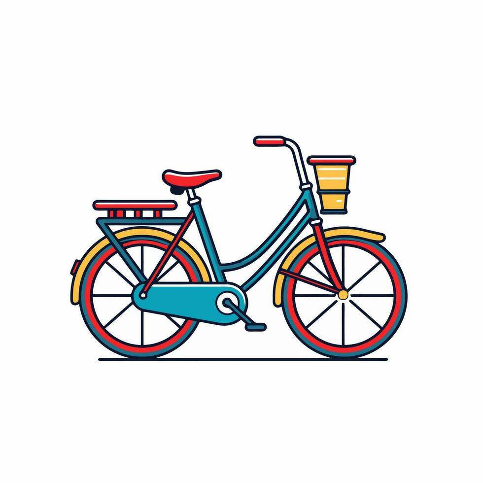 bicicleta icono diseño bicicleta ilustración vehículo dibujos animados vector gráfico