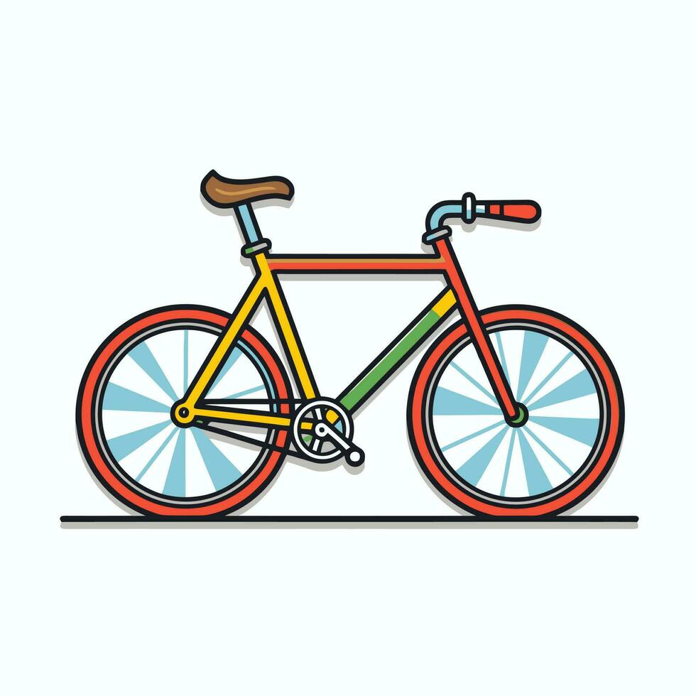 bicicleta icono diseño bicicleta ilustración vehículo dibujos animados vector gráfico