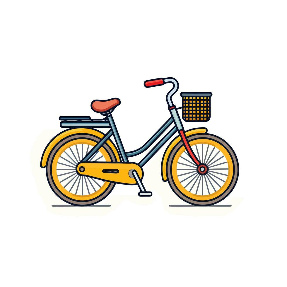 bicicleta icono diseño bicicleta ilustración vehículo dibujos animados vector gráfico