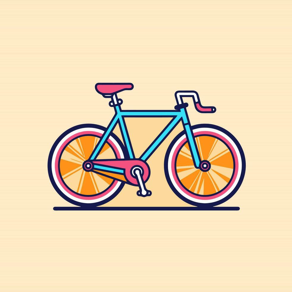 bicicleta icono diseño bicicleta ilustración vehículo dibujos animados vector gráfico