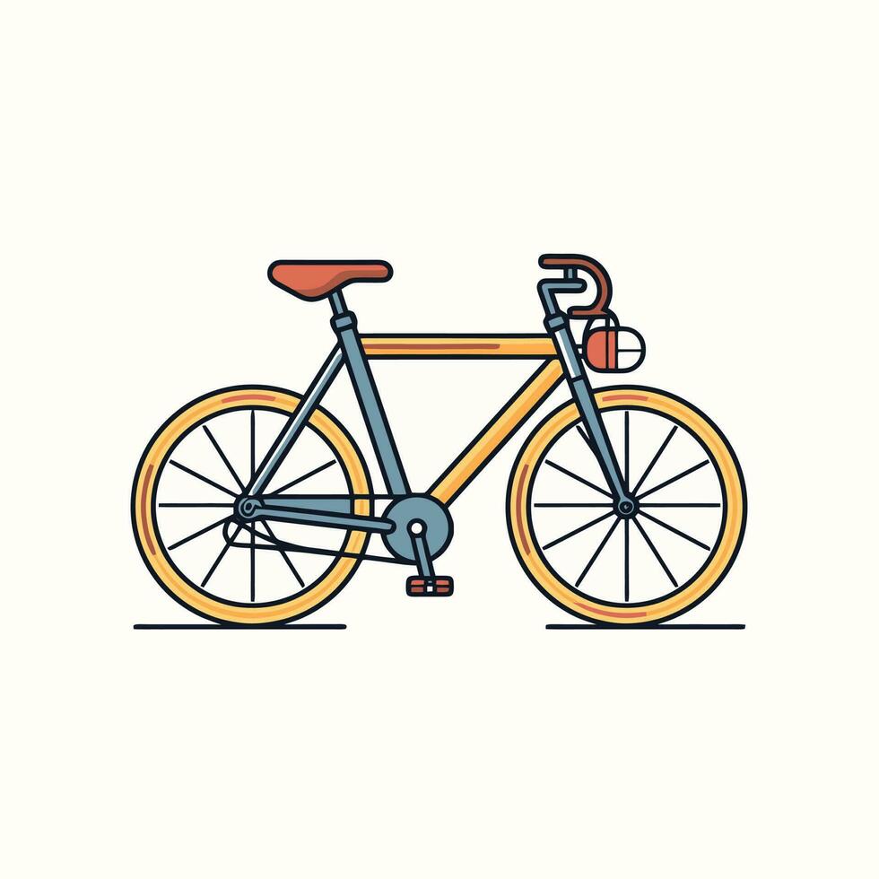 bicicleta icono diseño bicicleta ilustración vehículo dibujos animados vector gráfico