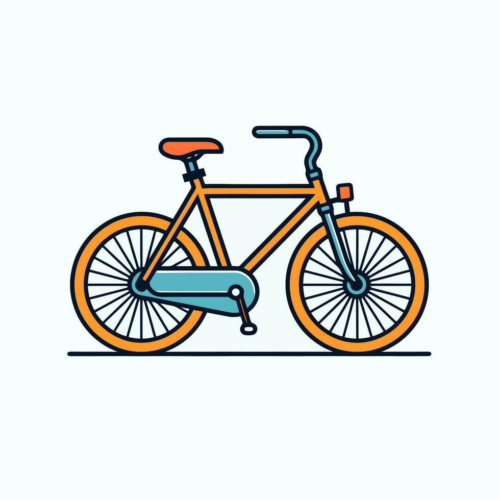 bicicleta icono diseño bicicleta ilustración vehículo dibujos animados vector gráfico