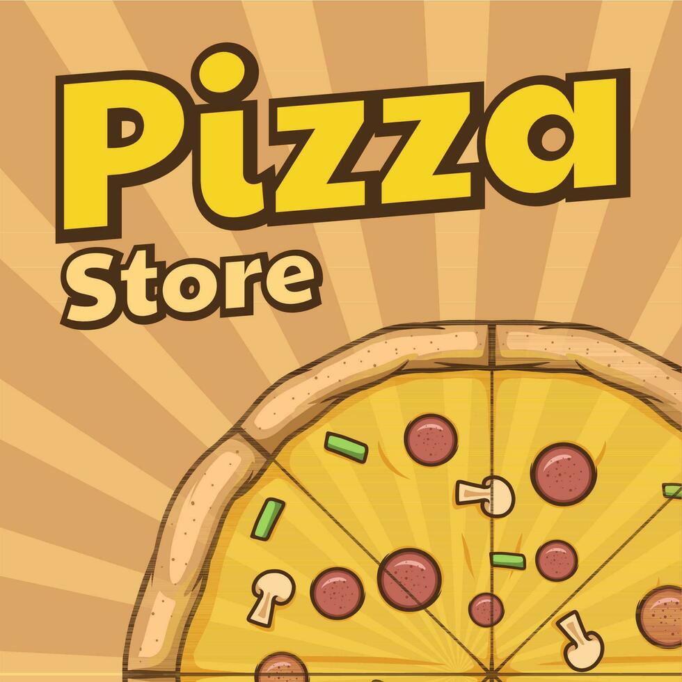 Pizza Tienda diseño para póster y otro impresión vector