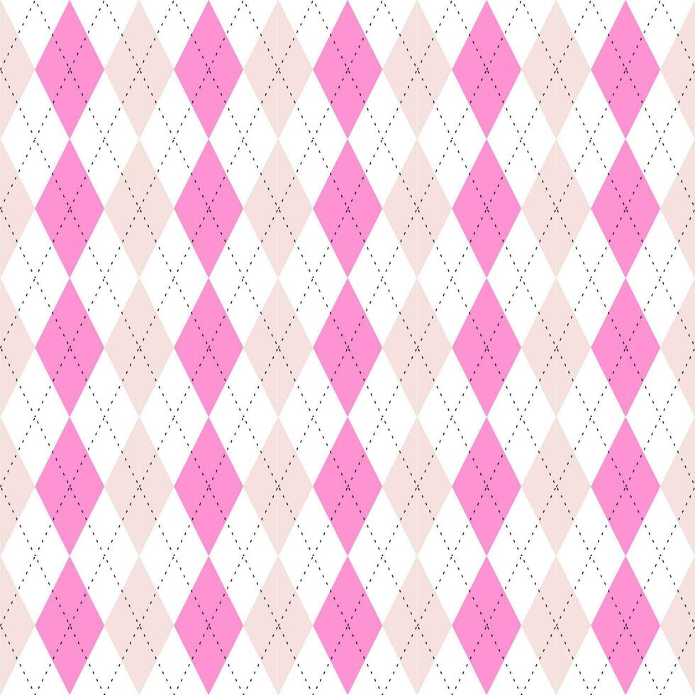 seamless pattern with pink argyle vector