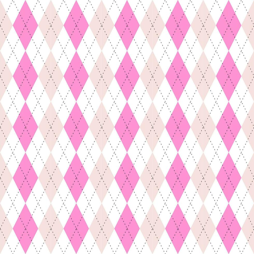 seamless pattern with pink argyle vector