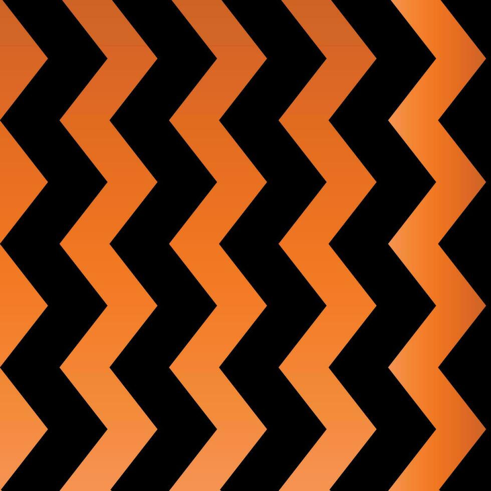 Black and orange zig zag lines pattern vector