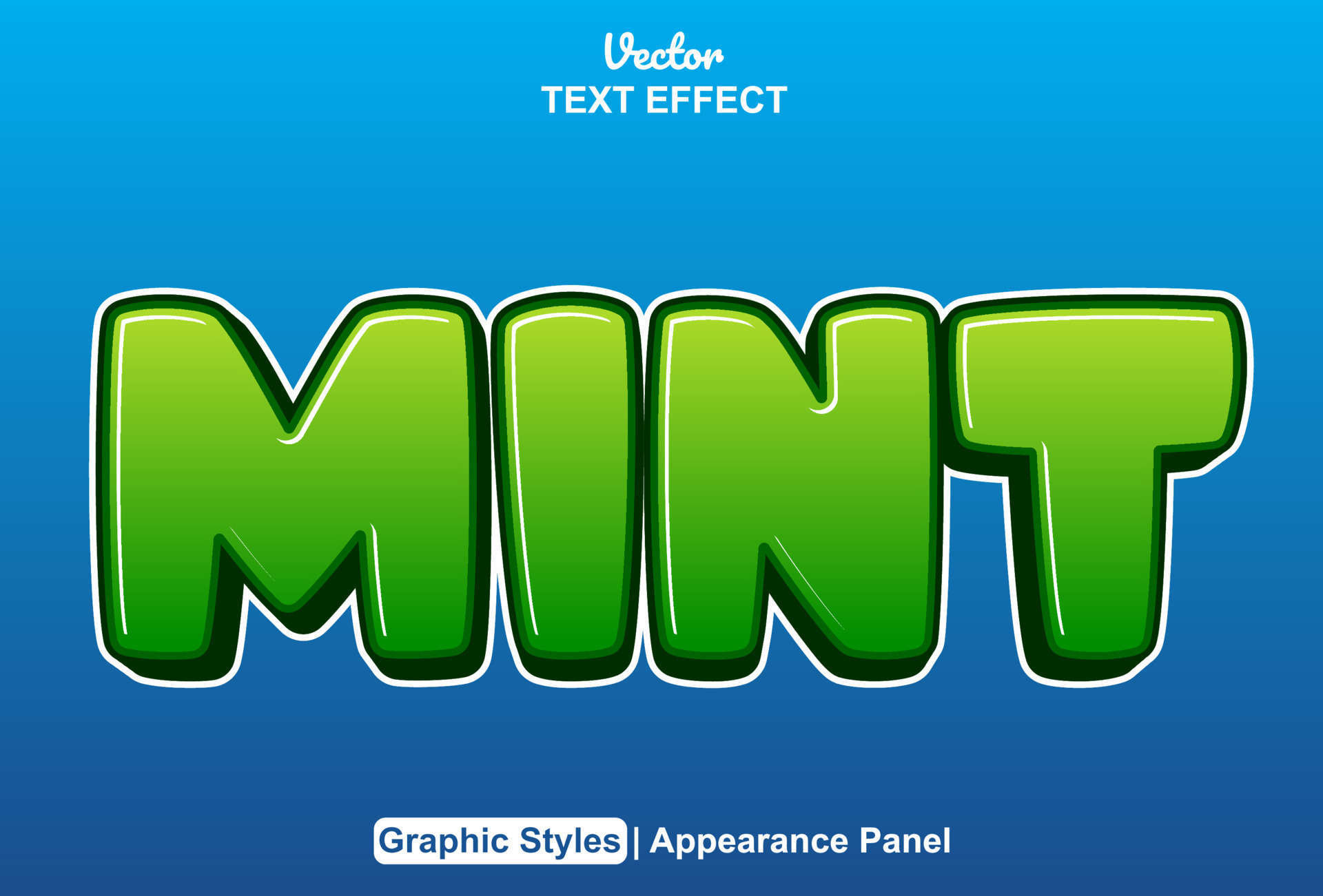 mint text effect with green color graphic style and editable. 24681475