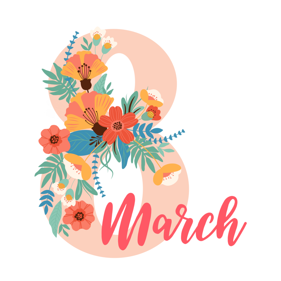March 8 card png