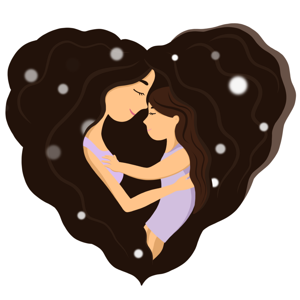 Mother's Day card art illustration png