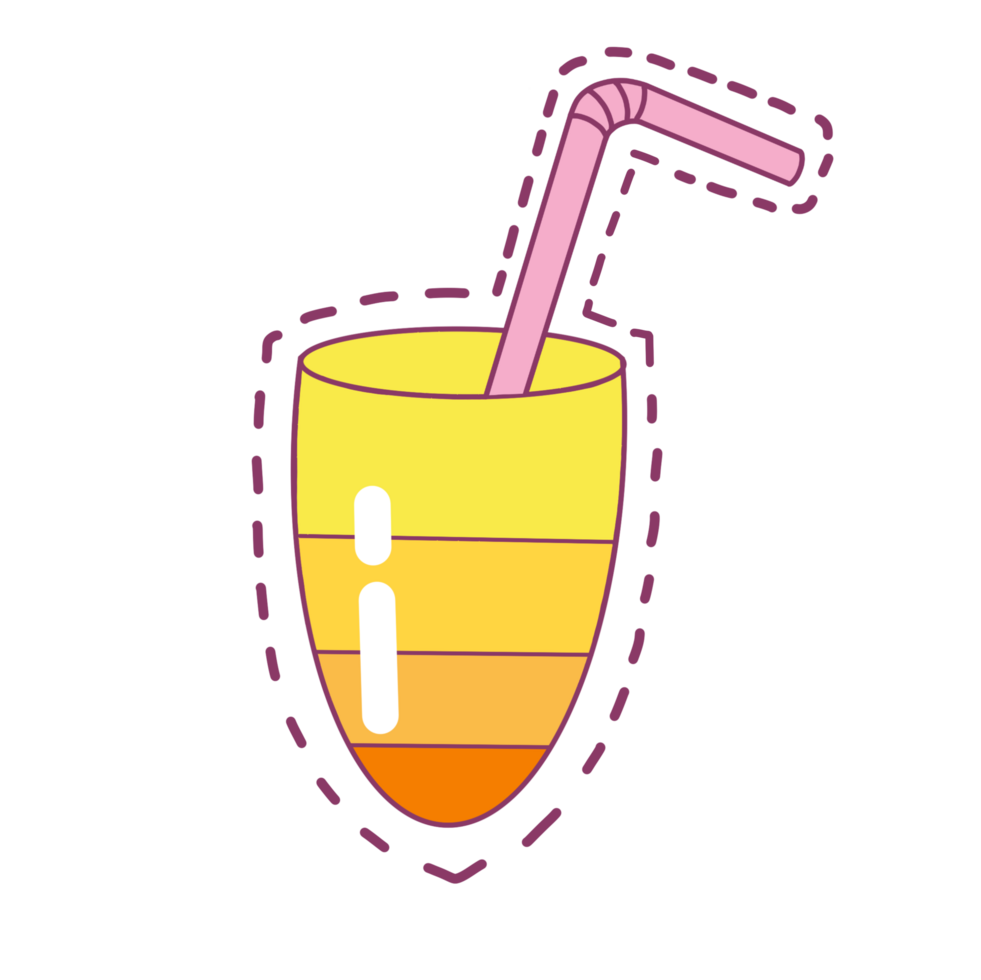 glass of juice art illustration png