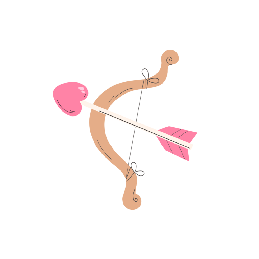 cupid's arrow with heart png