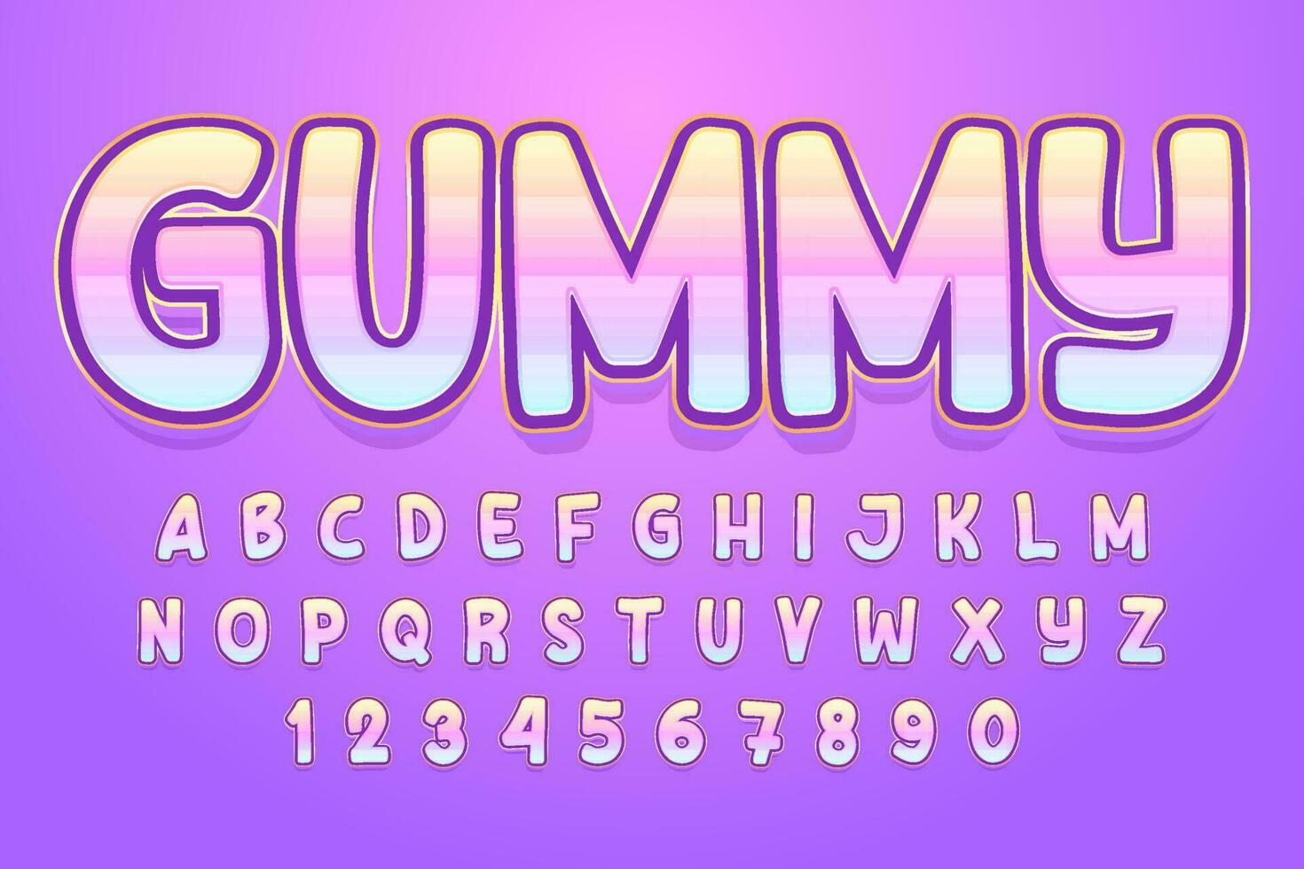decorative colorful editable text effect vector design