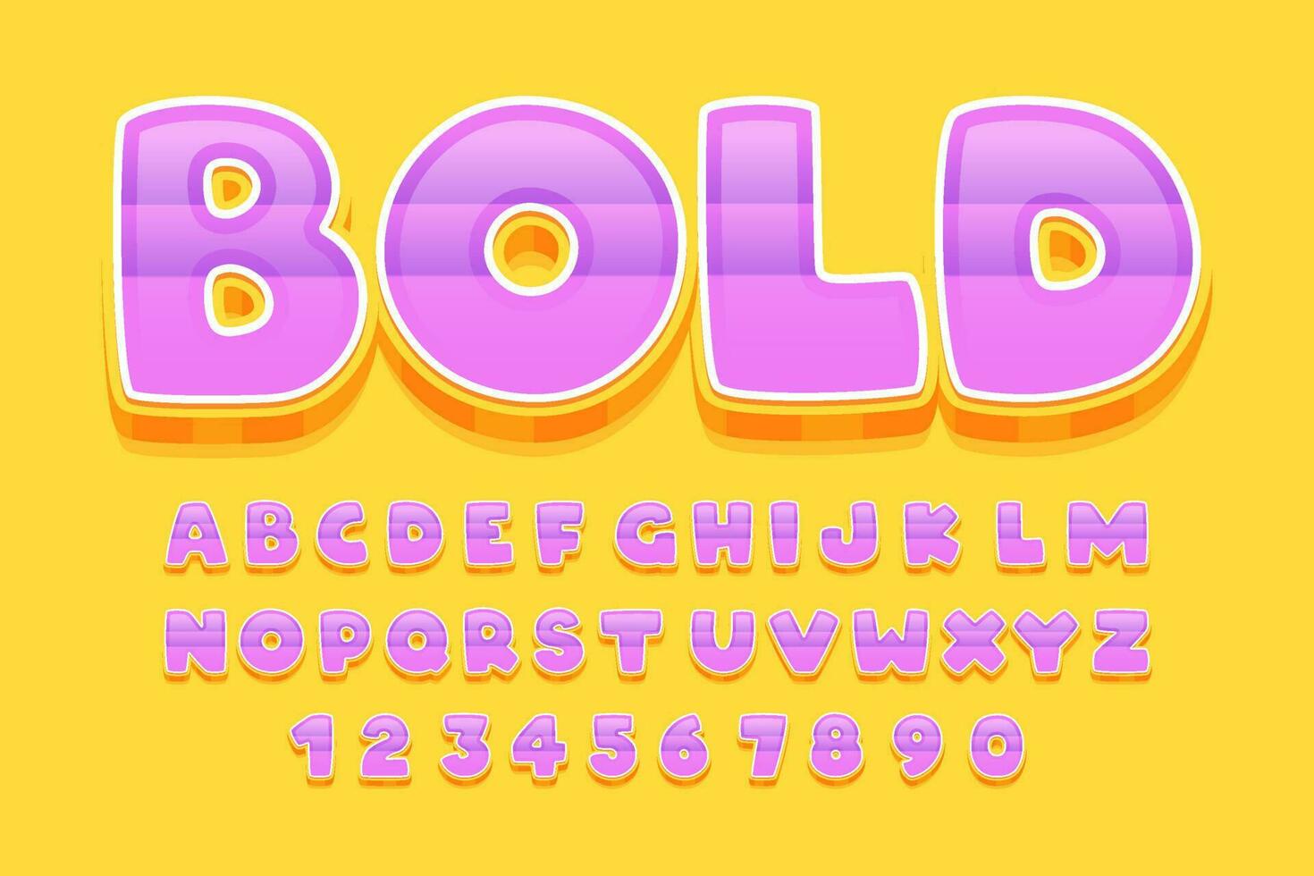 decorative purple bold editable text effect vector design