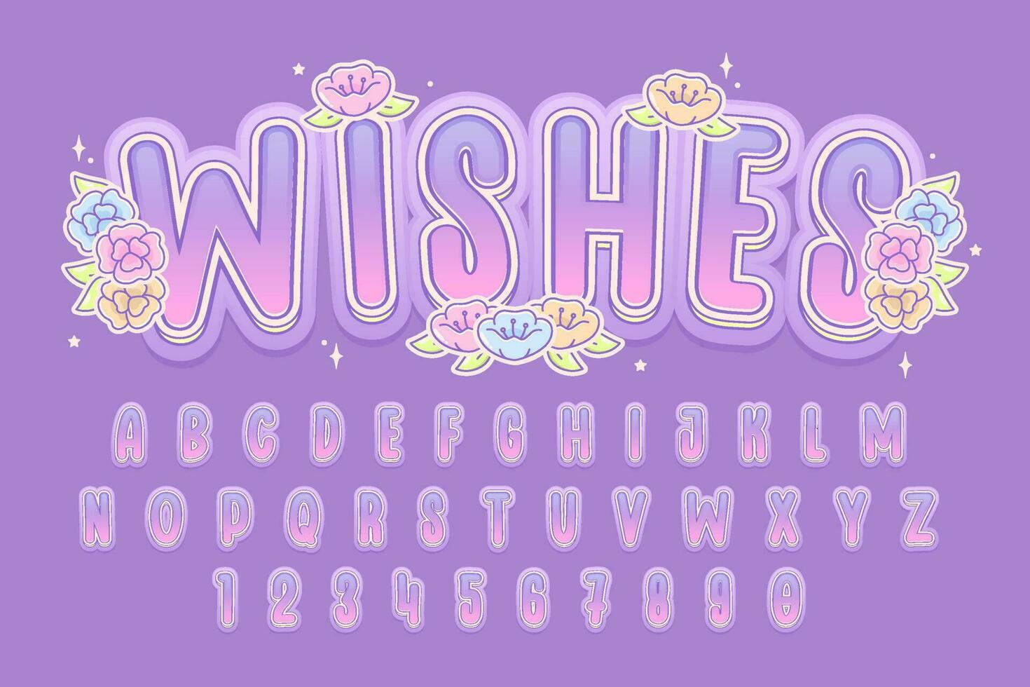 decorative editable wishes text effect vector design