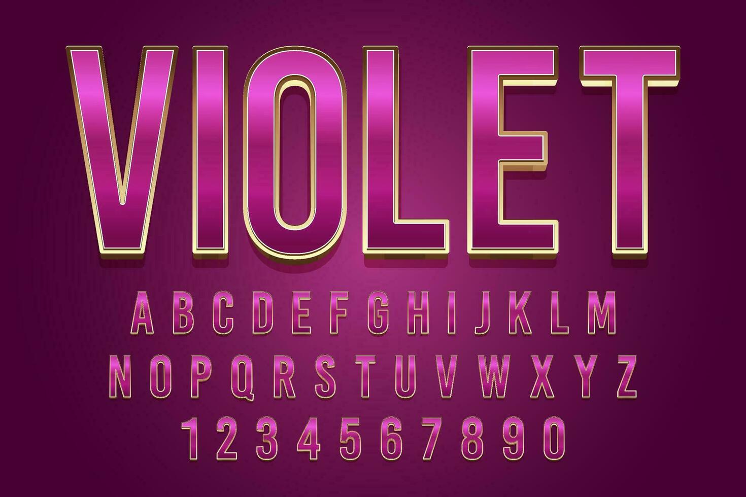 decorative violet editable text effect vector design