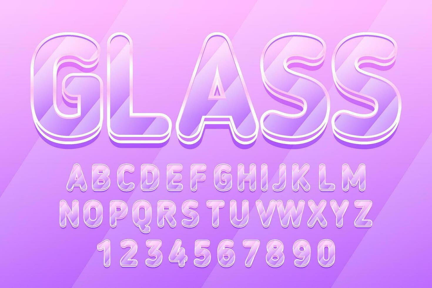 decorative glass editable text effect vector design