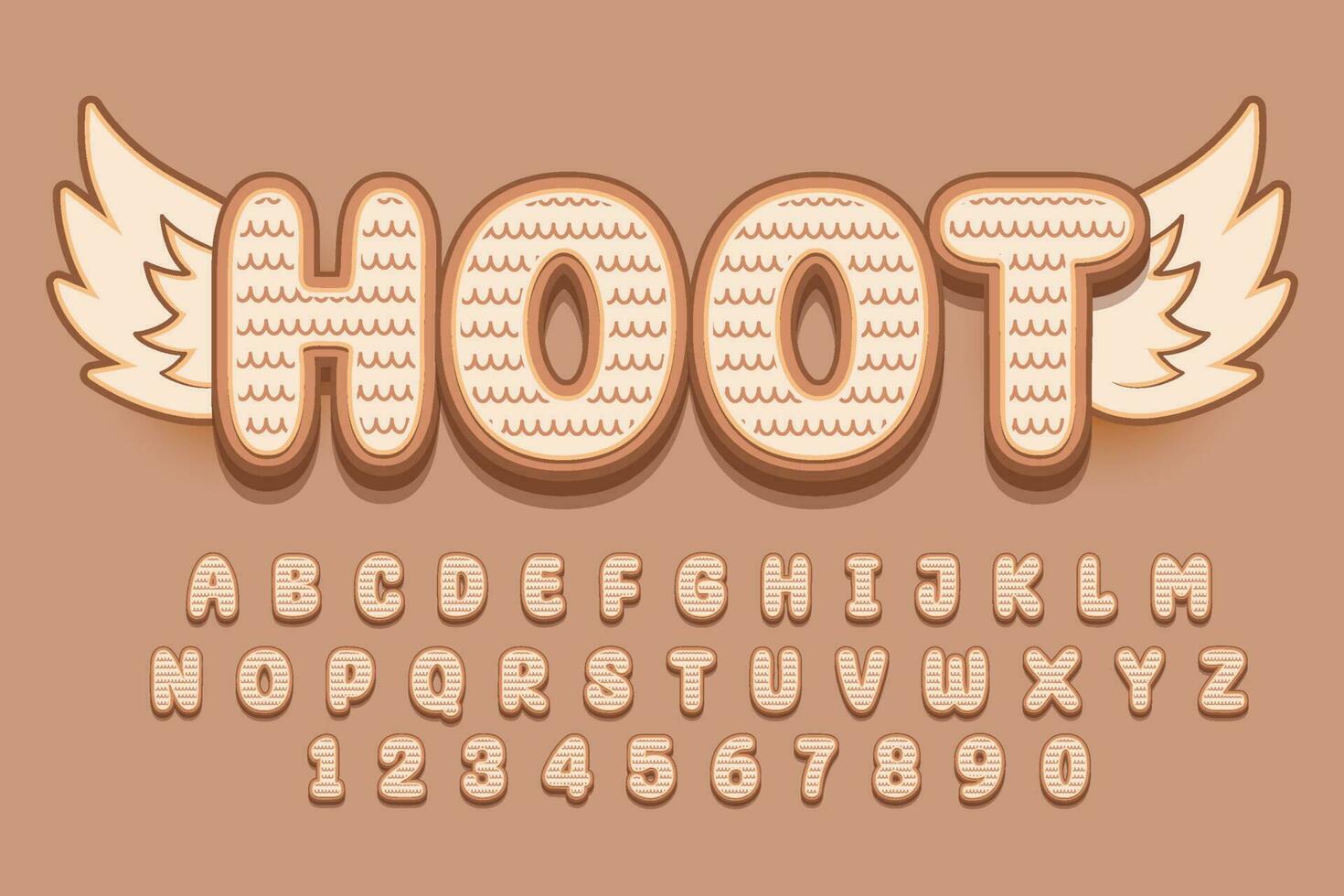 decorative hoot editable text effect vector design