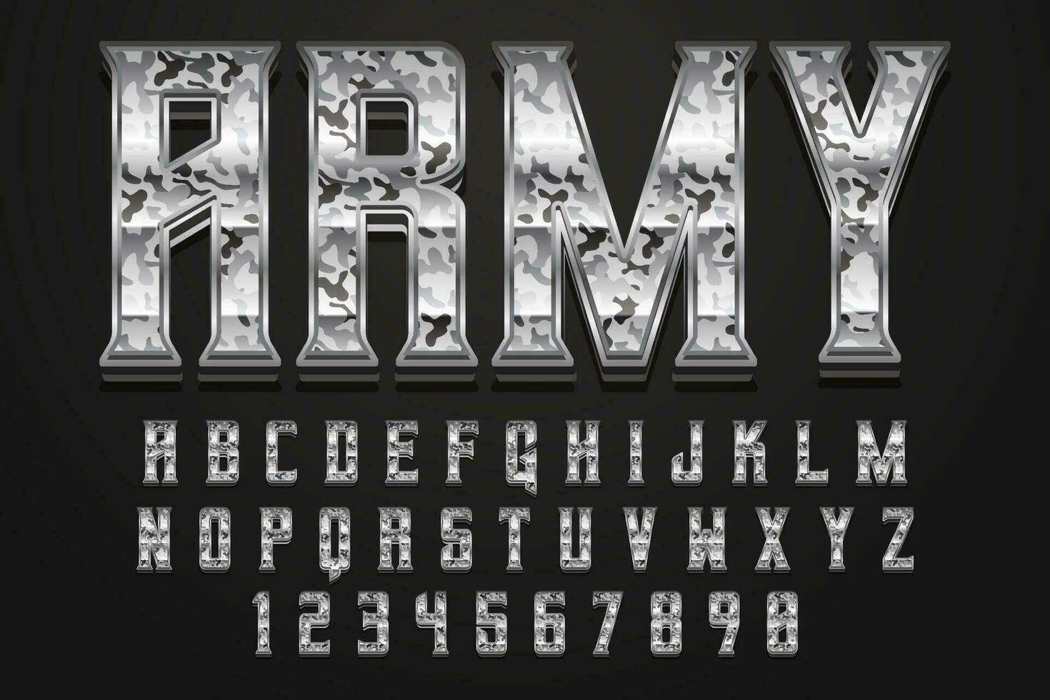 decorative grey camouflage editable text effect vector design