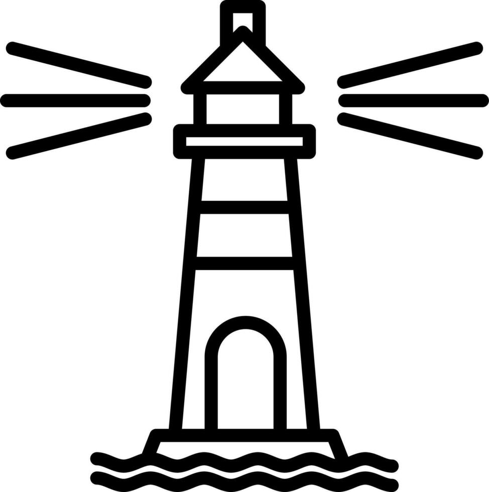 Lighthouse Vector Icon Design