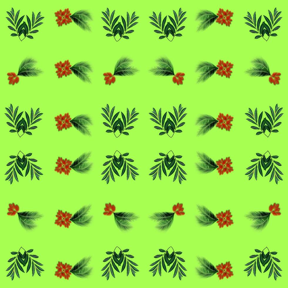 seamless of tropical exotic plant leaf,green leaves pattern are made new color for nature concept,abstract background for textile and fabric design photo