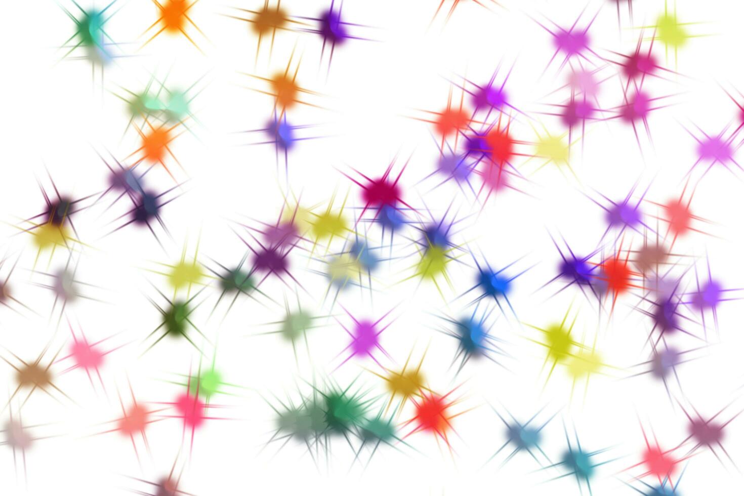colorful rainbow star isolated on white, abstract background photo