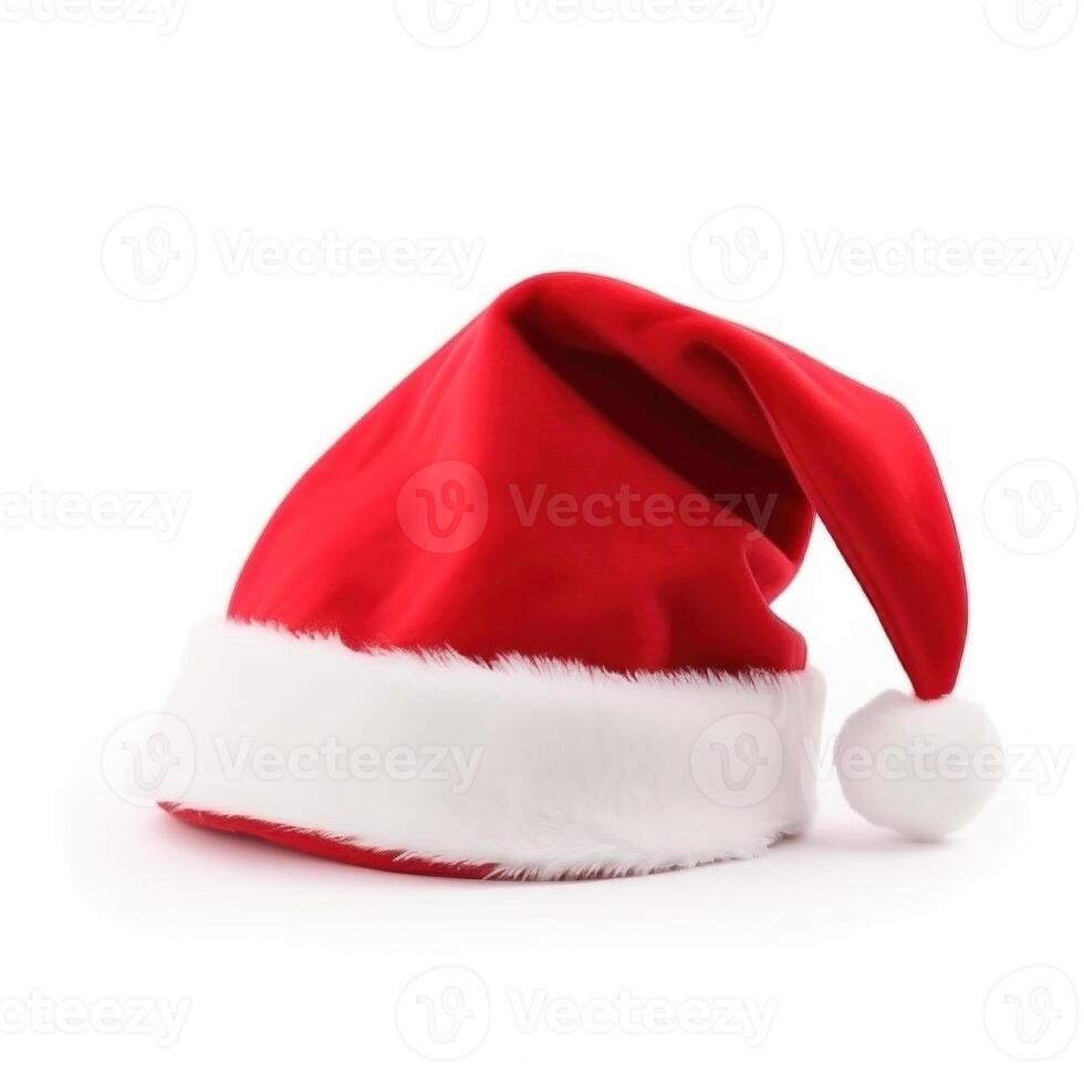 Santa Claus Red Hat Isolated. Illustration photo