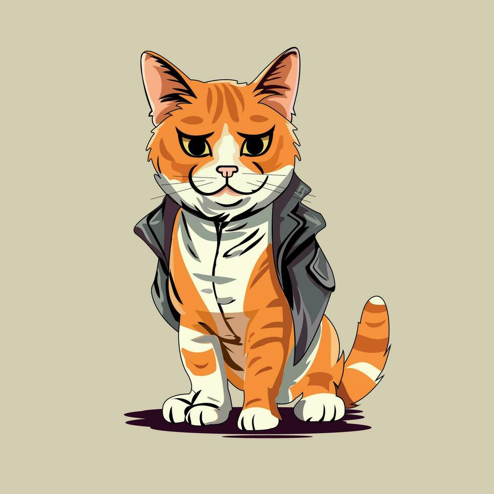 Cute Cat Cartoon Vector Illustration