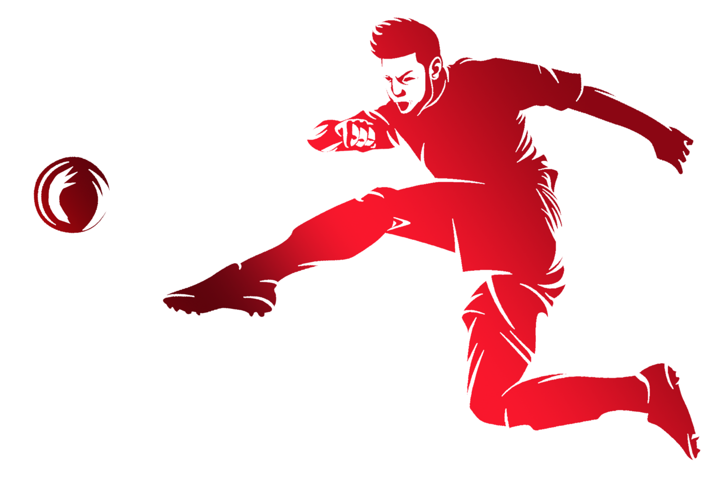 icon player kicking ball png