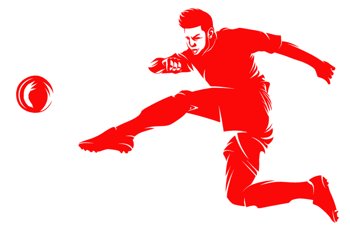 icon player kicking ball png