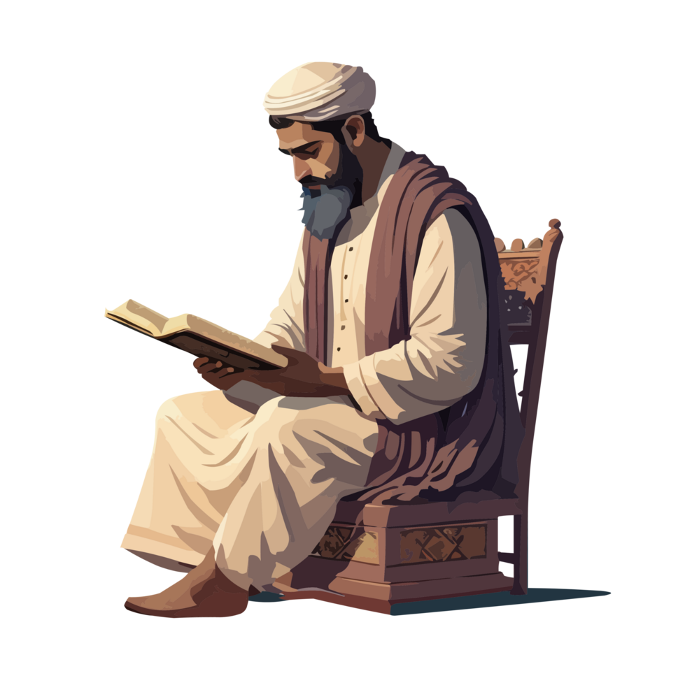 moslim die koran leest png